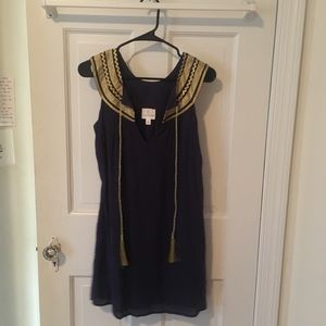 Beautiful gold embroidered and navy dress